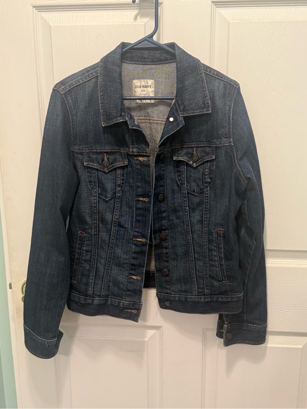 Old Navy Indigo Blue Denim Jacket - Classic Trucker Style